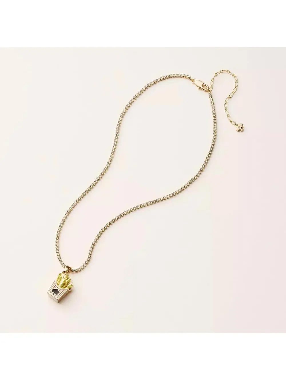 Kate Spade French Fry Charm Tennis Necklace